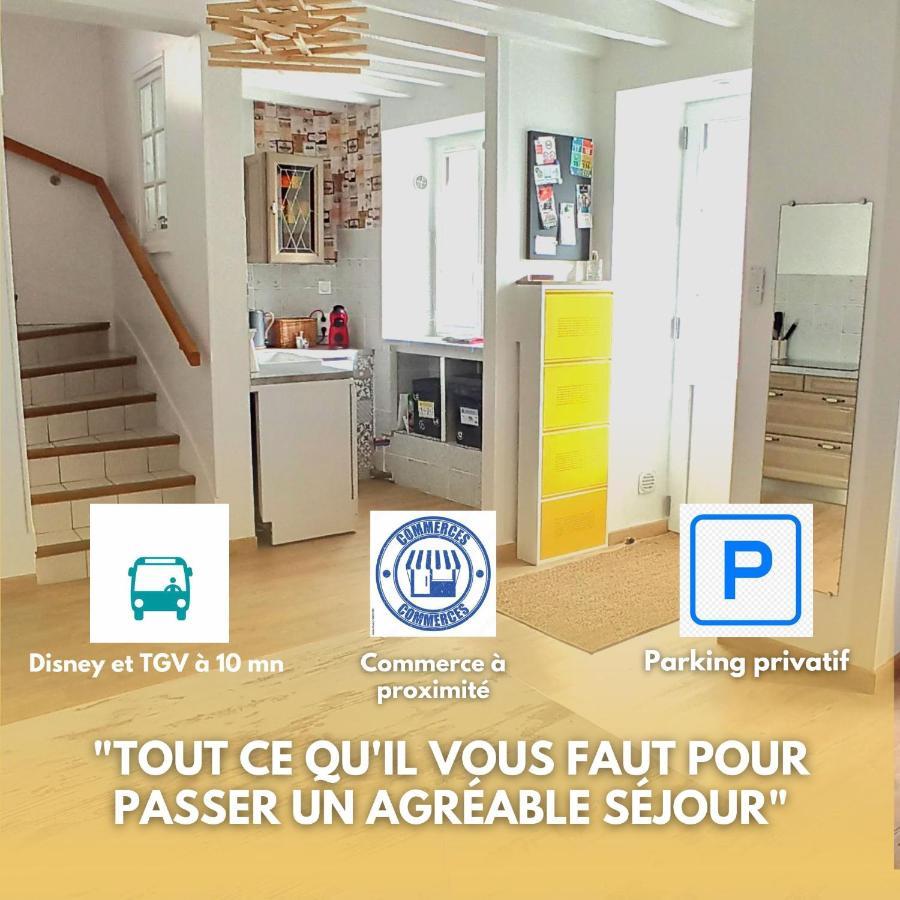 L'Essentiel, Proche De Disneyland Paris 2 Chambres Et 2 Sdb Chessy  Exterior foto